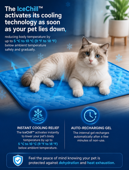 IceChill™ - THERMAL COOLING MAT | AUTOMATIC COOLING AND PET COMFORT