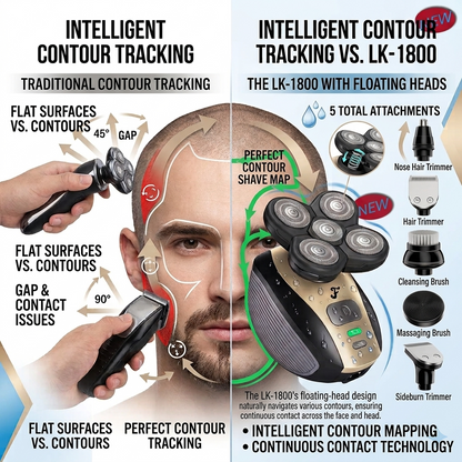 LK-1800 Smart 5-Head Floating Electric Shaver