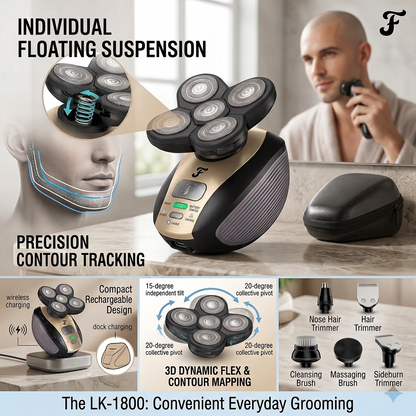 LK-1800 Smart 5-Head Floating Electric Shaver