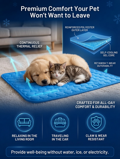 IceChill™ - THERMAL COOLING MAT | AUTOMATIC COOLING AND PET COMFORT
